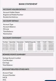 Bank statement for sale